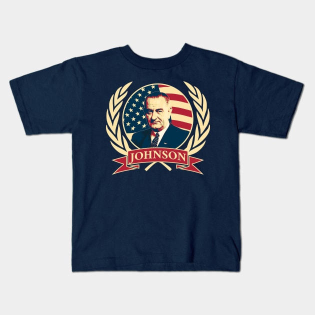 Lyndon B. Johnson Kids T-Shirt by Nerd_art